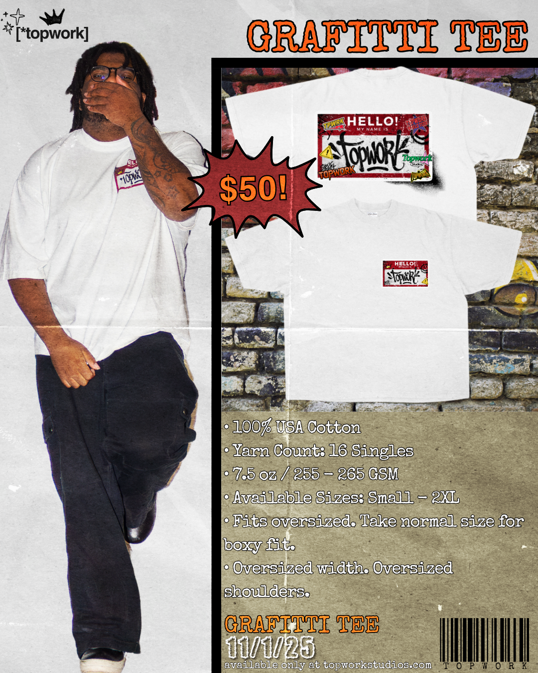 Topwork Grafitti Tee