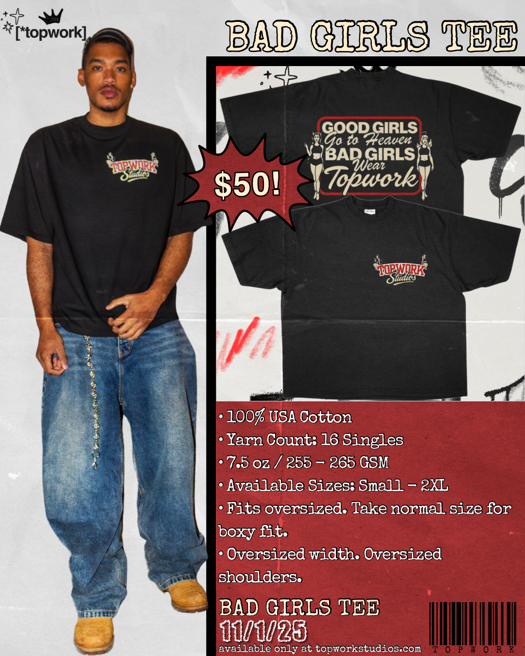 Topwork Bad Girls Tee