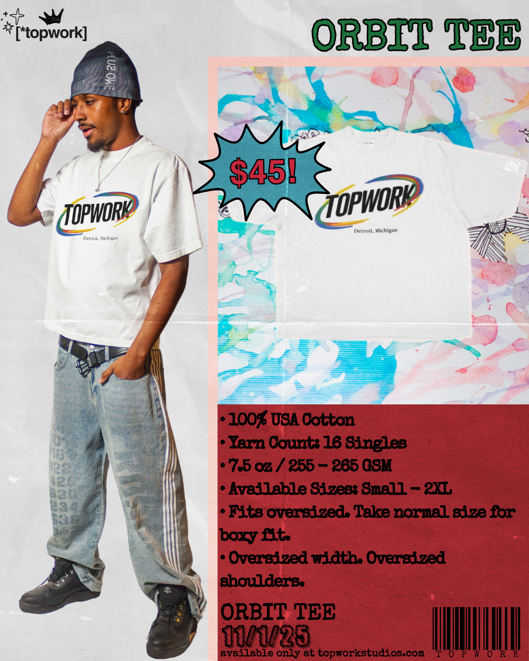 Topwork Orbit Tee (White)