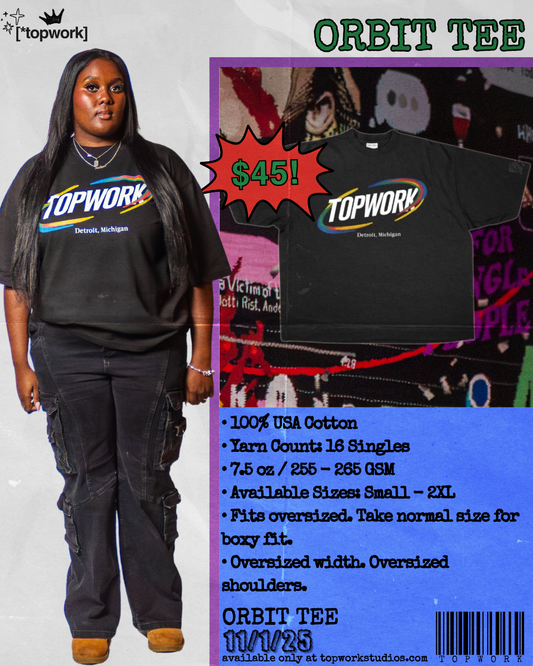 Topwork Orbit Tee (Black)